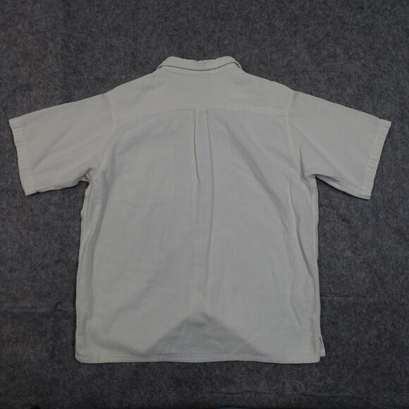 Vintage L.L. Bean Top Womens Extra Large Cool Weave 80s Button Front USA White - Picture 4 of 8